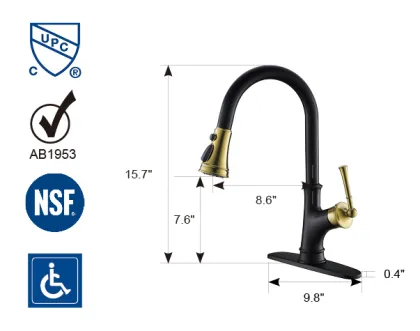 American Silver Gray Brushed Water-Efficient Mixer Faucet