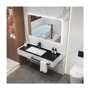 Rock Stone Bathroom Cabinet Set with Single Sink Basin Vanity