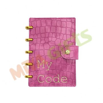 Custom A7 5 Discbound Gold Foiled Logo CoCo Leather Cover Planner Notebook Set