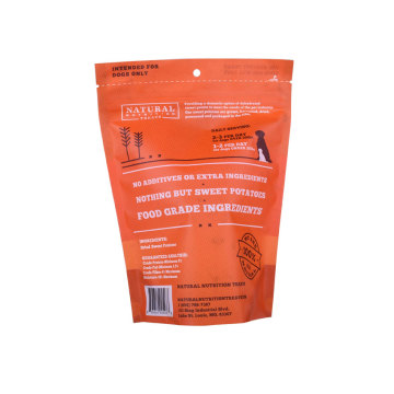 pet dog food bag with resealable zipper