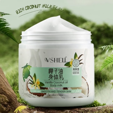 Vanilla Bean Coconut Oil Body Lotion 500ml - 24-Hour Moisture, Lightweight & Non-Greasy Natural Body Butter