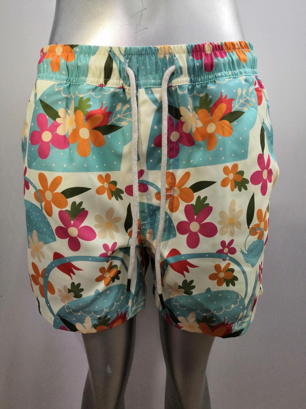 Beau short de plage pour hommes à imprimé floral