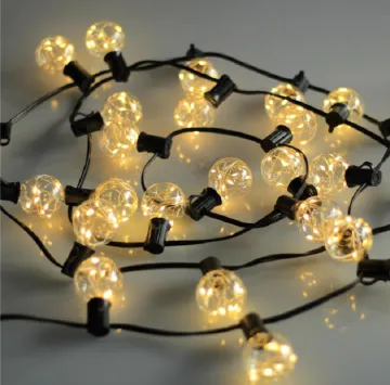 G40 Ball warm white string led christmas lights copper wire bulb