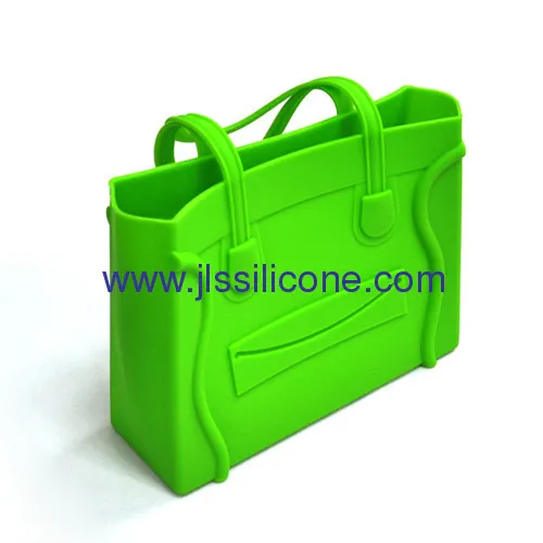 Smile Square Face Silicone Shopping Hand Bag 