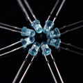 Naghiwalay na 3mm Blue Through-hole LED 80 Degree