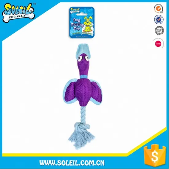 Sample Available Polyester Animal Plush Toy With Cotton Rope