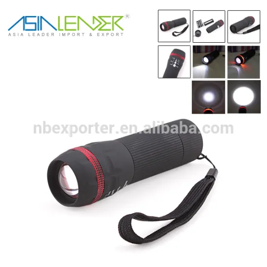 1W led torch adjustable focus flashlight