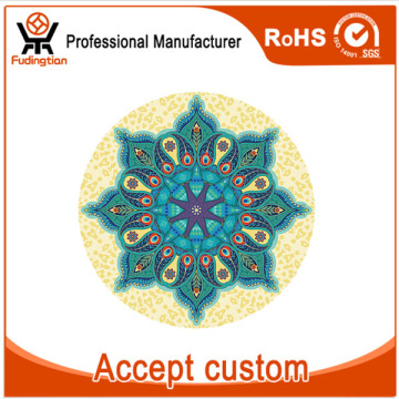 Eco-friendly Private Labeling Folding Rubber Travel Exercise Round Yoga Mat
