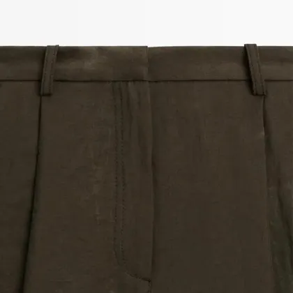 Women's ankle pleated wide leg pants