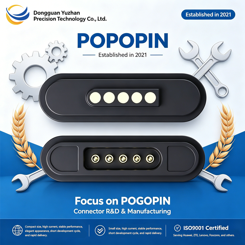 a 5P magnetic connector with a hidden magnet design