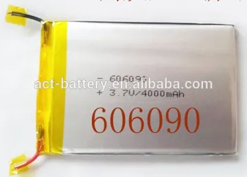 3.7 Volt lithium polymer battery 606090 4000mAh lithium rechargeable battery