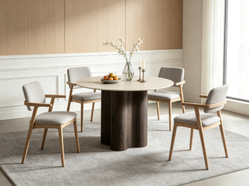 Elegant Round Sintered Stone Dining Table