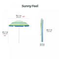 Osterlead 6ft Portable Beach ombrellas con borsa da trasporto