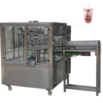 Multifunktionsverpackungsmaschine für Reißverschlussbeutel, DOYPACKS und Stand-up-Beutel, insbesondere für Milch und andere Flüssigkeiten
