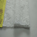 Tejido de encaje bordado con ojales 100% algodón ecológico