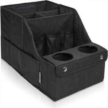 MESORCOK Luxury Car Headrest Organizer with Cup Holders - Black