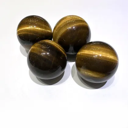 High Quality Yellow Tiger Eye Stone Quartz Crystal Sphere for Home Decoration