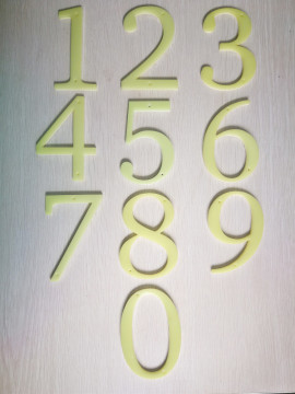 REALGLOW PHOTOLUMINESCENT 3D NUMBER