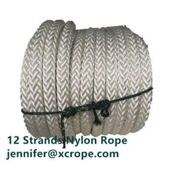 12 Strands Nylon Rope with Green Track Line