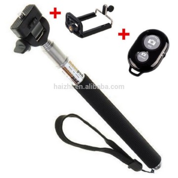HOT selling cheap high quality bluetooth remote selfie stick monopod tripod for camera cellphones