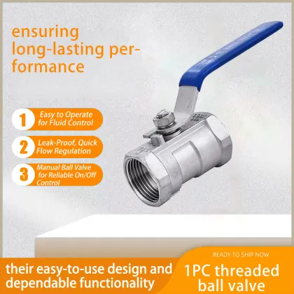 Ball Valve with Blue Handle for Fluid Control