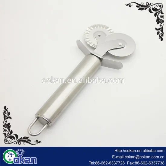 Better Home Stainless Steel Pastry Wheel Ravioli Cutter Double Edge Pizza Slicer