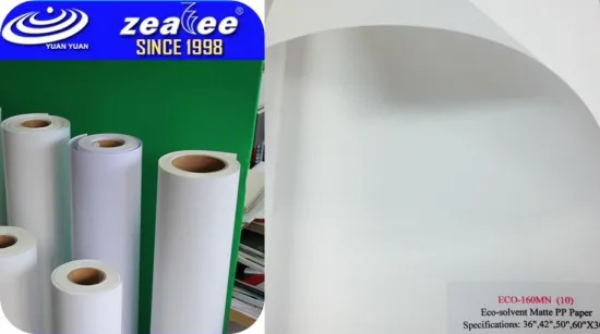 Eco-solvent white PET Film/inkjet media/PP paper matte/inkjet advertisement