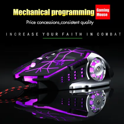 2.4GHz 2400DPI Professional Silent Rechargeable Wireless Gaming Mouse with Backlight