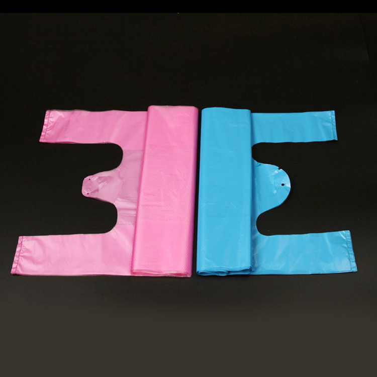 Custom Biodegradable plastic hdpe shopping grocery t-shirt bag