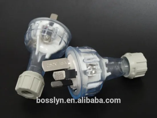 AUSTRALIA / NEW ZEALAND 10 AMPERE-250 VOLT TRANSPARENT POWER PLUG