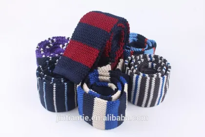 hot selling cheap fashion mens nylon knitted large tie for casual wear