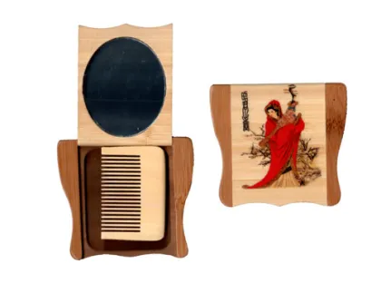 Bamboo cosmetic mirror bamboo decorative box bamboo-sided mirror bamboo crafts gifts