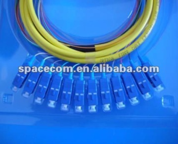 SC/UPC 12 color optical pigtail with colored 0.9mm loose tube