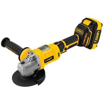 Accu-haakse slijper 100-125 mm met 180° handgreep en LED