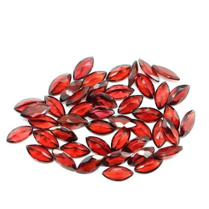 Mozambique Natural Garnet Horse Eye Shaped Loose Stones