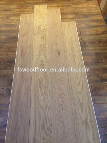 UV lacquer semi gloss natural oak engineered flooring