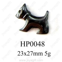 Hematite Dog Pendant