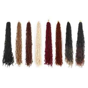 36Inch Nu Faux Locs Crochet Braids Goddess Curly Wavy Twist Braiding Synthetic African Roots Braid Collection Extended Hair