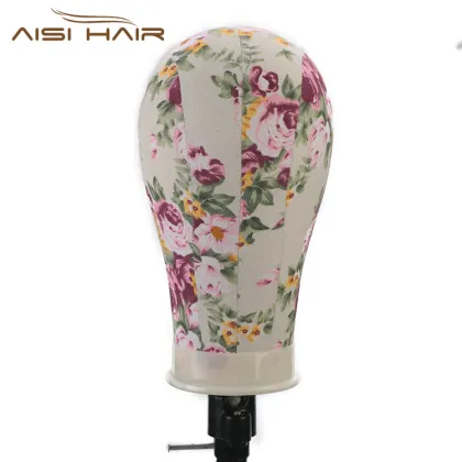 Aisi Hair Poly Canvas Block Training Head Mannequin Manikin Head Wig Stand wig head stand wig accessories
