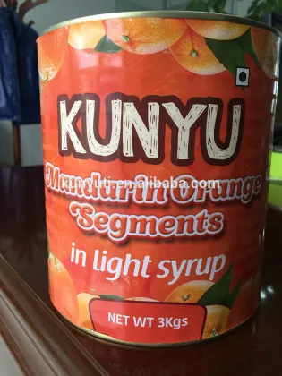 Canned mandarin orange