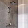 Salle de bain pistolet gris piano en laiton solide douche de pluie