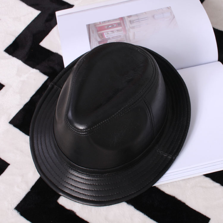 Men's Leather Denim Hat