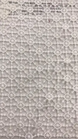 Small White Particles Chemical Cotton Embroider Fabric