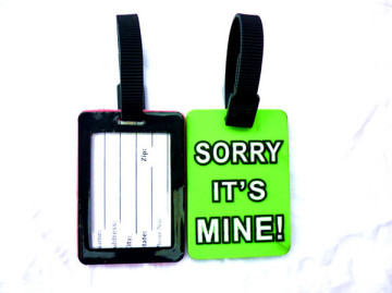 new arrival printing words fluorescence color rubber indestructible luggage tags