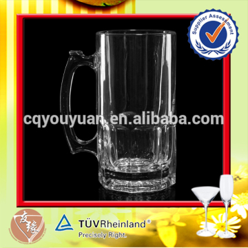 Machine Made 32OZ Design Crystal Glass Beer Mug With Handle