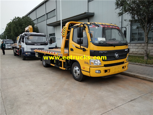 Foton 4 Ton Flatbed Car Towing Trucks