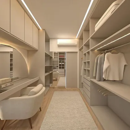 Tall Custom Modular Storage Closet: Large Walk-In Closet Solutions