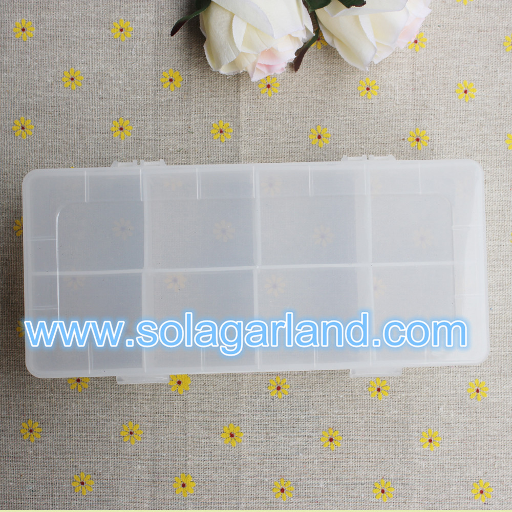 clear plastic jewelry storage box with 8 Slot