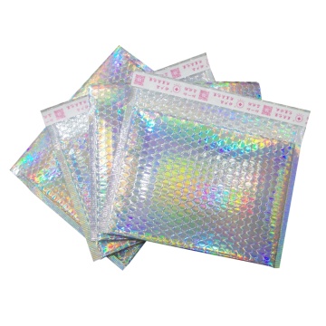 Colorful design of metal holographic bubble mail bag