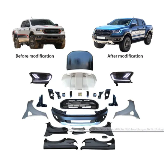 4x4 Car Accessories Face Lift Conversion Kits for Ranger T6 T7 T8 & Raptor-Type Body Kits